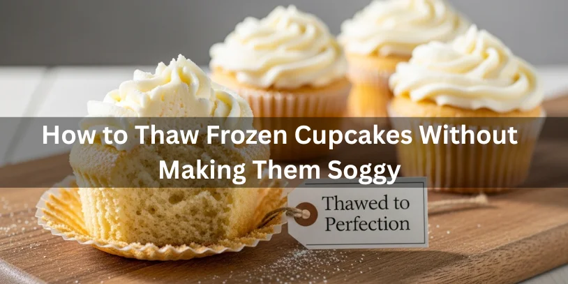 Image showing a person demonstrating how to throw frozen cupcakes without making them soggy, with tips illustrated.-Can You Freeze Cupcakes With Frosting