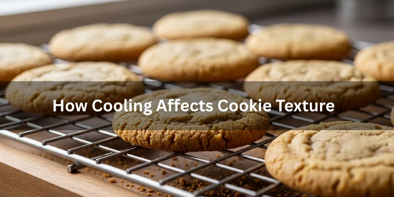 Cookies on a cooling rack showing soft centers when hot and firmer texture after cooling, illustrating how cooling affects cookie texture.-cookies hard after cooling 