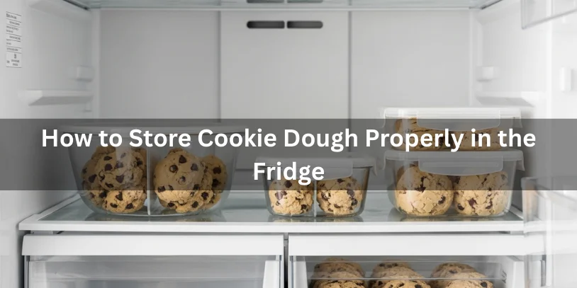 Homemade cookie dough stored properly in the refrigerator in glass bowls and airtight containers, showing sealed and organized storage under soft natural lighting.-how long does homemade cookie dough last in the fridge 