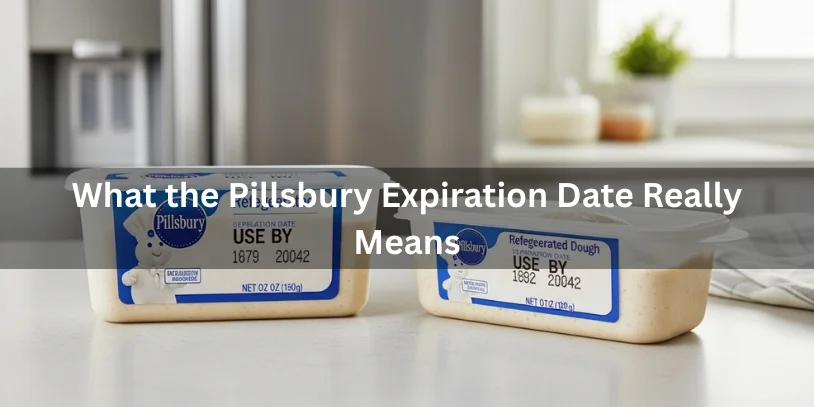Pillsbury refrigerated dough packaging with visible use-by or expiration dates, shown unopened and opened to explain what the Pillsbury expiration date really means under soft natural lighting.-how long is pillsbury dough good for after expiration date 
