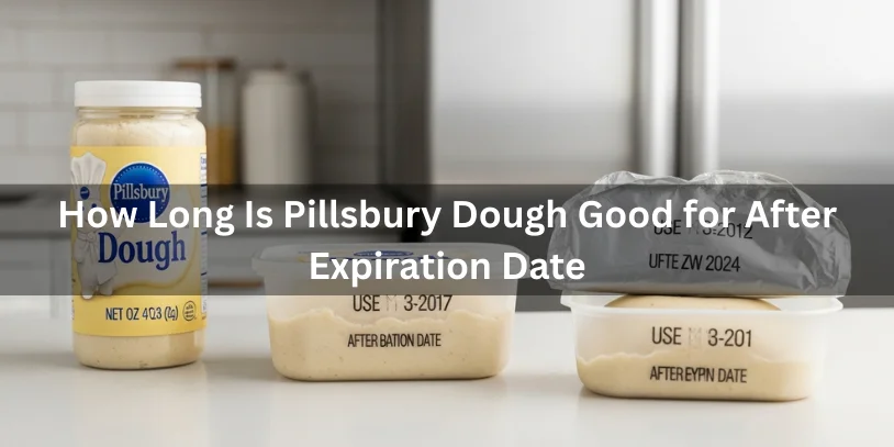 Pillsbury refrigerated dough shown after the expiration date, with visible date labels on the packaging and dough stored chilled under soft natural lighting.-how long is pillsbury dough good for after expiration date