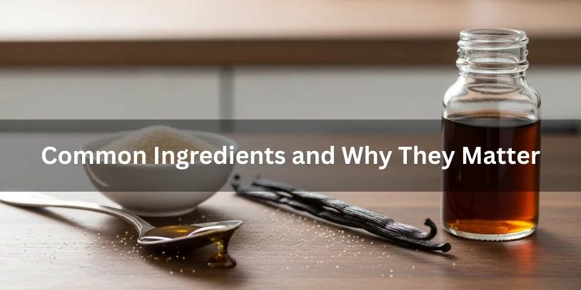 Is Sugar-Free Vanilla Syrup Bad for You? Health Effects, Ingredients, Pros & Safer Alternatives Benifits In 2026 Common sugar-free vanilla syrup ingredients, including sweetener, vanilla bean, and a small syrup bottle, showing what they are and why they matter.-is sugar free vanilla syrup bad for you