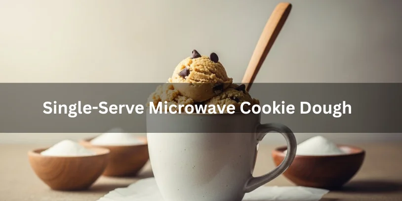 single serve microwave cookie  vintage minimal mug dessert scene