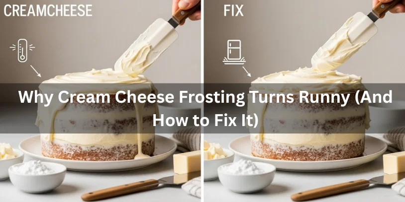 why cream cheese frosting turns runny and how to fix it-difference between buttercream and cream cheese frosting 