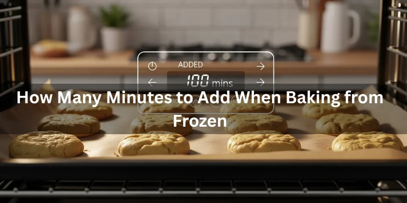 How Long to Cook Frozen Cookie Dough Explained (Time, Temp & Pro Tips) Frozen cookie dough baking in an oven with a visible kitchen timer showing added minutes, partially baked cookies on a parchment-lined tray—some golden, some slightly raw, warm home kitchen lighting, close-up food photography for step-by-step baking guide-how long to cook frozen cookie dough