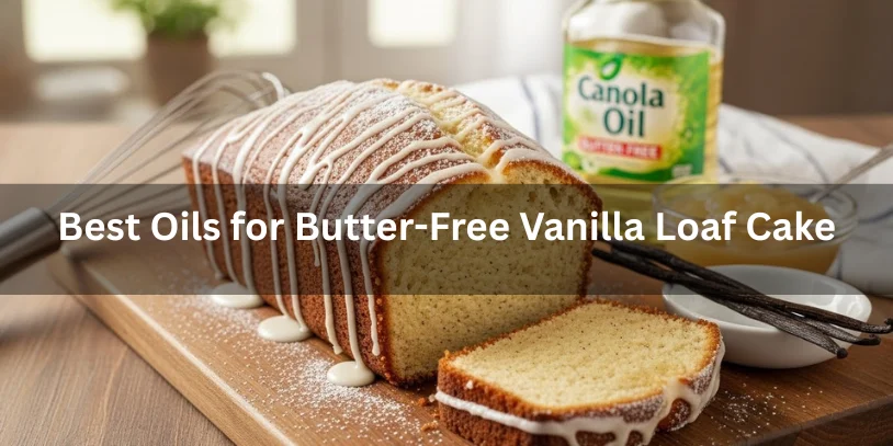 Best Vanilla Loaf Cake No Butter – Moist & Fluffy Every Time . Image of various oils recommended for making a butter-free vanilla loaf cake, displayed in small bottles on a kitchen counter.-vanilla loaf cake recipe no butter -can you make a cake without butter