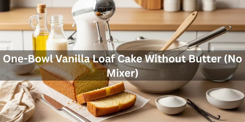 Best Vanilla Loaf Cake No Butter – Moist & Fluffy Every Time A moist vanilla loaf cake made without butter, presented in a simple white bowl on a wooden table.
-vanilla loaf cake recipe no butter -can you make a cake without butter