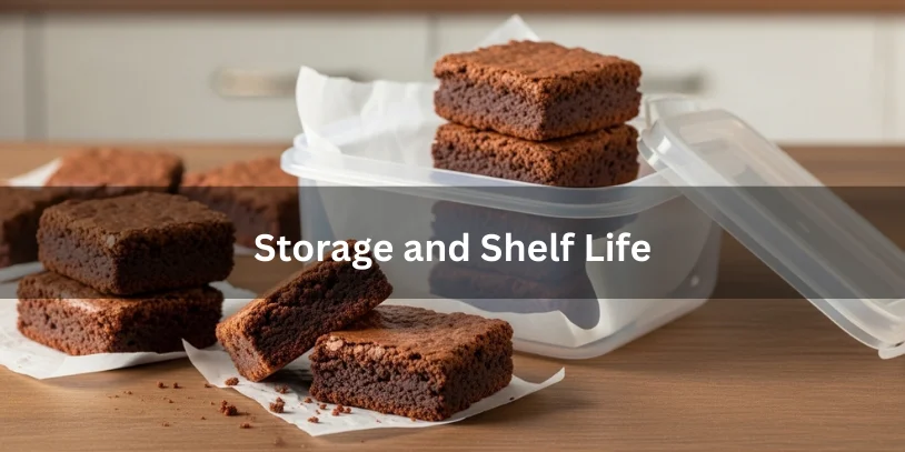 Brownies No Cocoa Powder: Fudgy, Easy Recipe Using Chocolate Bars & Pantry Ingredients In 2026 Brownies stored in an airtight container on a countertop, showing proper storage to maintain freshness and shelf life.-brownies no cocoa powder