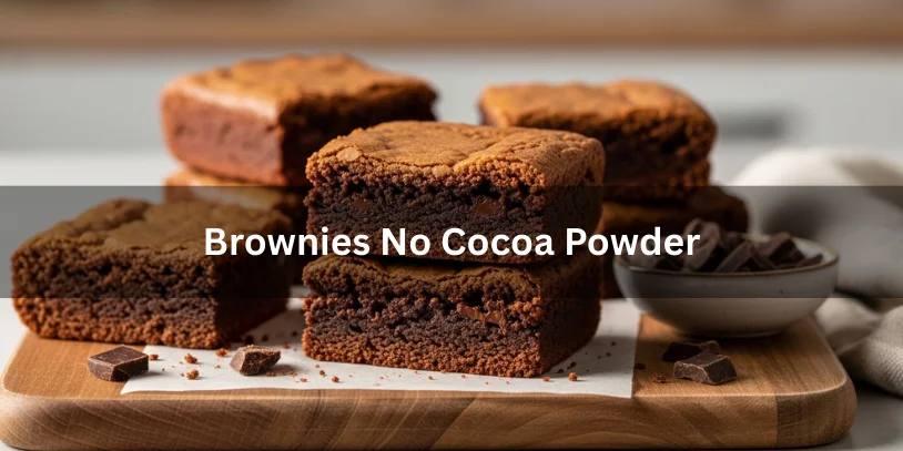 Brownies No Cocoa Powder: Fudgy, Easy Recipe Using Chocolate Bars & Pantry Ingredients In 2026 Fudgy brownies made without cocoa powder, cut open to show a rich chocolate interior made with melted chocolate.-brownies no cocoa powder