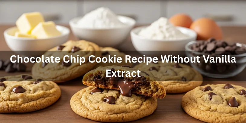 Chocolate Chip Cookie Recipe Without Vanilla Extract (Soft, Chewy & Easy Guide) In 2026 Chocolate chip cookies without vanilla extract, broken open to show a soft interior with melted chocolate chips.-chocolate chip cookie recipe without vanilla extract
