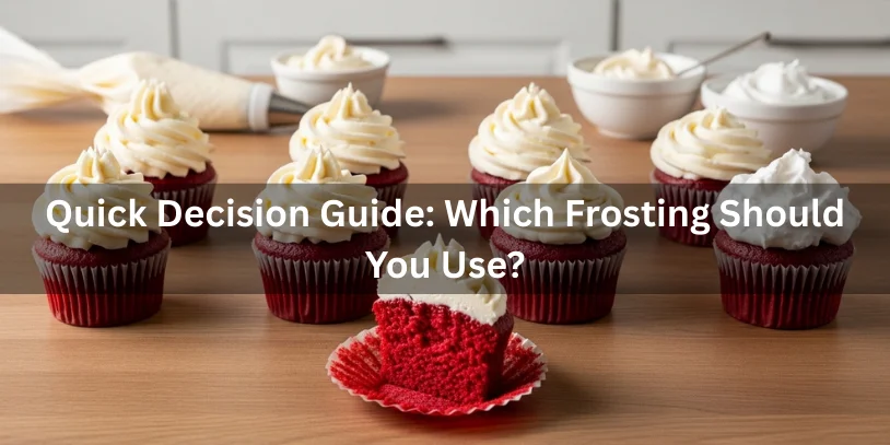 Red Velvet Cupcake Frosting Without Cream Cheese: The Complete Guide to Classic & 16 Creative Options Red velvet cupcakes topped with different frosting options arranged side by side to help choose the best frosting type.-red velvet cupcake frosting without cream cheese