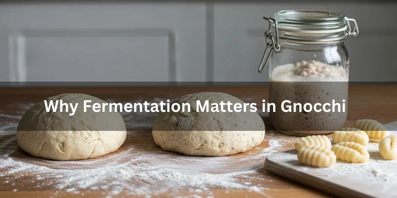 Sourdough Gnocchi Explained: Flavor, Fermentation, Texture Control & How to Make It Right In 2026 Gnocchi dough at different fermentation stages with sourdough starter nearby, showing why fermentation matters in gnocchi.-sourdough gnocchi