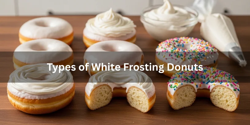 White Frosting Donuts: What They Are, How to Frost Them, and Where to Buy Near You Different types of white frosting donuts including buttercream, glossy icing, whipped frosting, and sprinkled versions arranged on a wooden countertop.-white frosting donuts