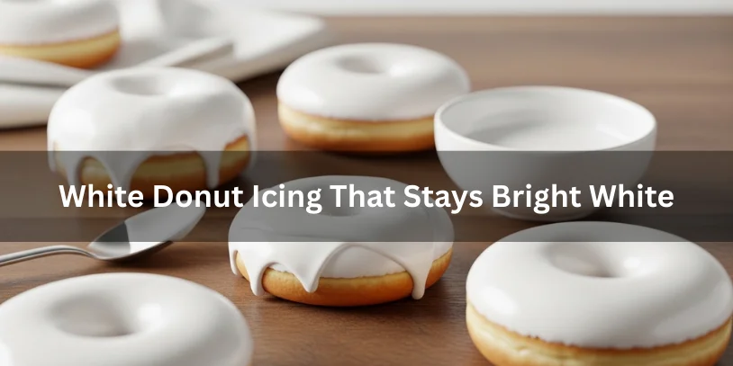 White Frosting Donuts: What They Are, How to Frost Them, and Where to Buy Near You Freshly baked donuts coated in bright white icing with smooth opaque finish beside a bowl of white icing.-white frosting donuts