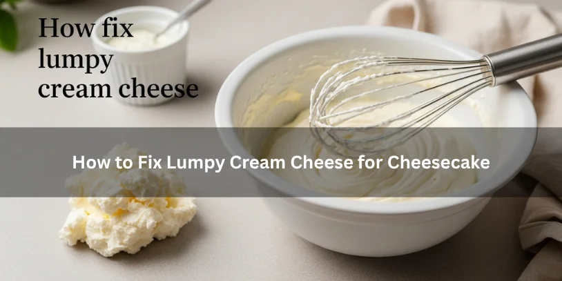Smooth cream cheese mixture beside slightly lumpy cream cheese in a bowl, illustrating how to fix lumpy cream cheese for cheesecake under soft natural lighting.-how to fix lumpy cream cheese for cheesecake