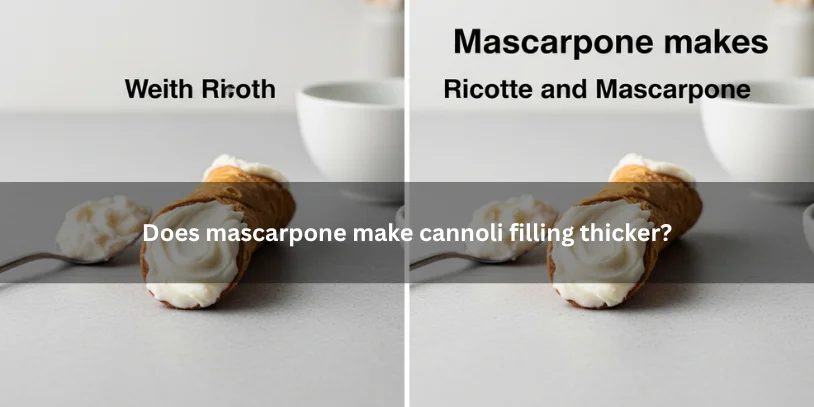 Comparison showing cannoli filling made with ricotta alone versus ricotta and mascarpone, highlighting thickness under soft natural light.-how do i thicken cannoli filling 