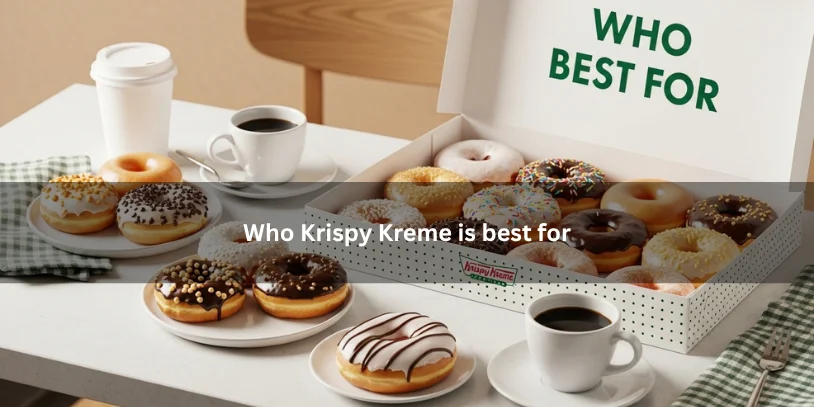Why Are Krispy Kreme Donuts So Good? The Real Reasons People Keep Coming Back A box of fresh Krispy Kreme donuts with coffee in a shareable café-style setting, illustrating who these donuts are best suited for and why they appeal to different snack occasions.-why are krispy kreme donuts so good