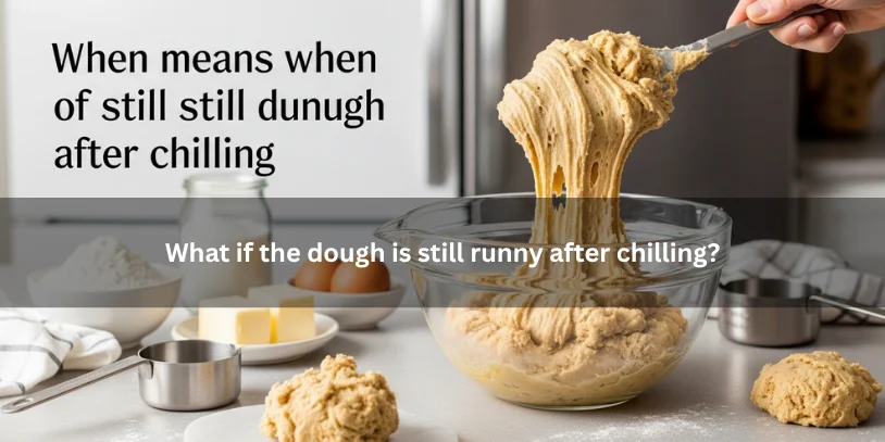 Runny cookie dough that stays loose even after chilling, shown with baking ingredients nearby under soft natural lighting.-why is my cookie batter runny 
